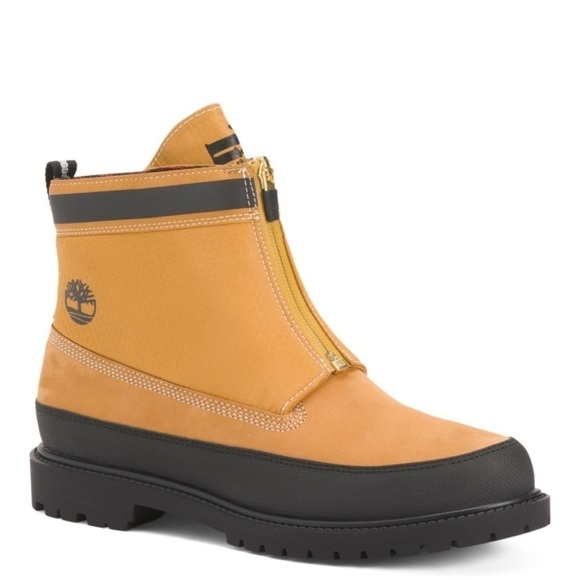 Timberland New Size 7 Heritage 6 Inch Front Zip Toe Bumper Boot Wheat Nubuck - Picture 1 of 12